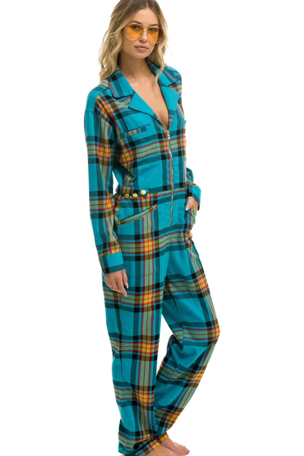 Flight Suits | Flight Suits | Aviator Nation UNISEX PLAID FLIGHT SUIT - JACKSON PLAID JACKSONPLAID
