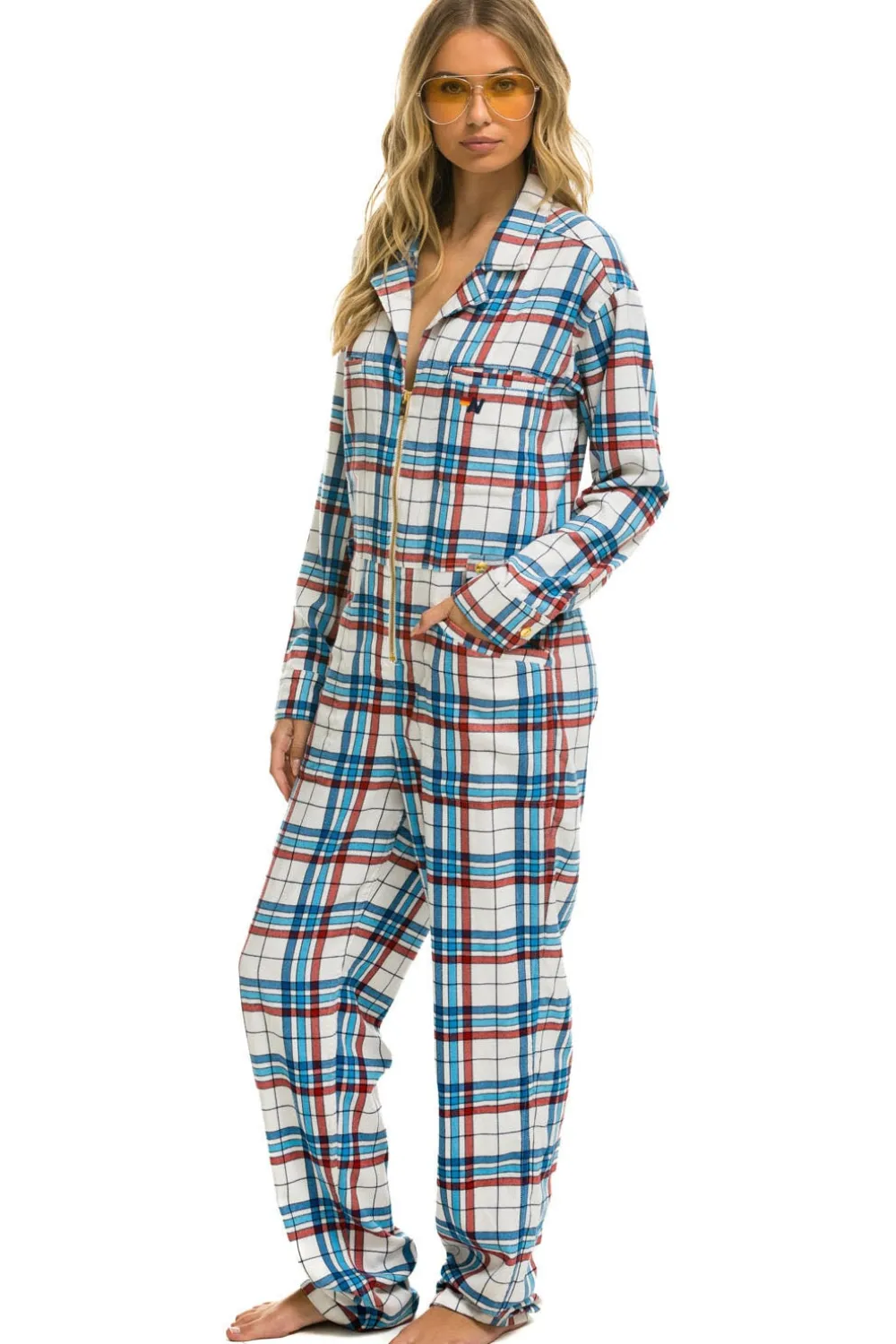 Flight Suits | Flight Suits | Aviator Nation UNISEX PLAID FLIGHT SUIT - MONTAUK PLAID MONTAUKPLAID