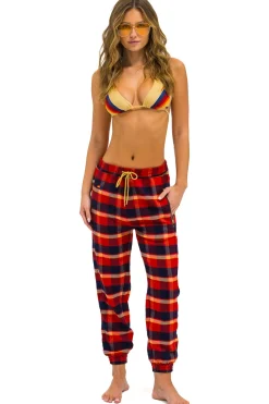 Sweatpants | Aviator Nation UNISEX PLAID LODGE PANT - RUGBY PLAID RUGBYPLAID