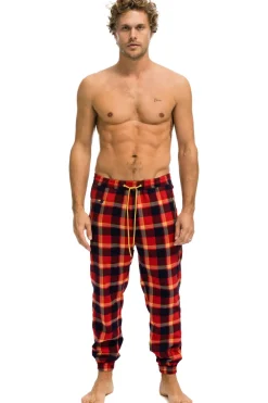 Sweatpants | Aviator Nation UNISEX PLAID LODGE PANT - RUGBY PLAID RUGBYPLAID