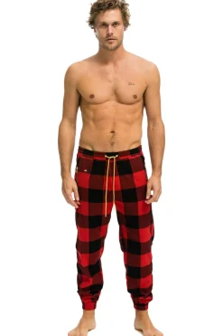 Sweatpants | Aviator Nation UNISEX PLAID LODGE PANT - BUFFALO PLAID BUFFALOPLAID