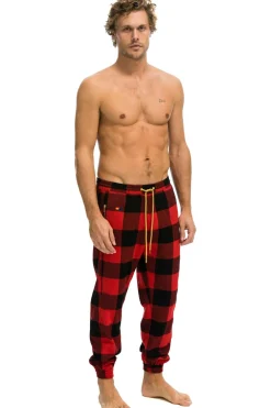 Sweatpants | Aviator Nation UNISEX PLAID LODGE PANT - BUFFALO PLAID BUFFALOPLAID