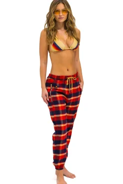 Sweatpants | Aviator Nation UNISEX PLAID LODGE PANT - RUGBY PLAID RUGBYPLAID