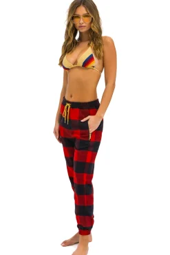 Sweatpants | Aviator Nation UNISEX PLAID LODGE PANT - BUFFALO PLAID BUFFALOPLAID