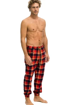 Sweatpants | Aviator Nation UNISEX PLAID LODGE PANT - RUGBY PLAID RUGBYPLAID