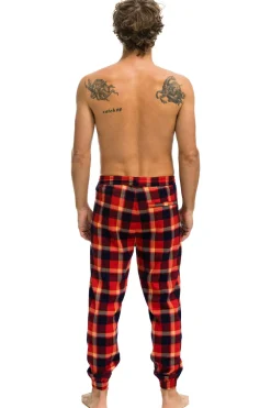 Sweatpants | Aviator Nation UNISEX PLAID LODGE PANT - RUGBY PLAID RUGBYPLAID