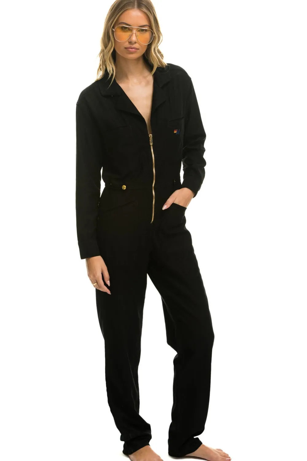 Flight Suits | Flight Suits | Aviator Nation UNISEX TWILL FLIGHT SUIT - BLACK