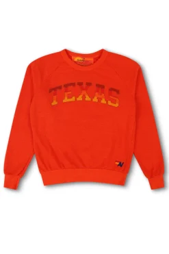 Sweatshirts | Collab Merchandise | Aviator Nation UNIVERSITY OF TEXAS CREW SWEATSHIRT - ORANGE