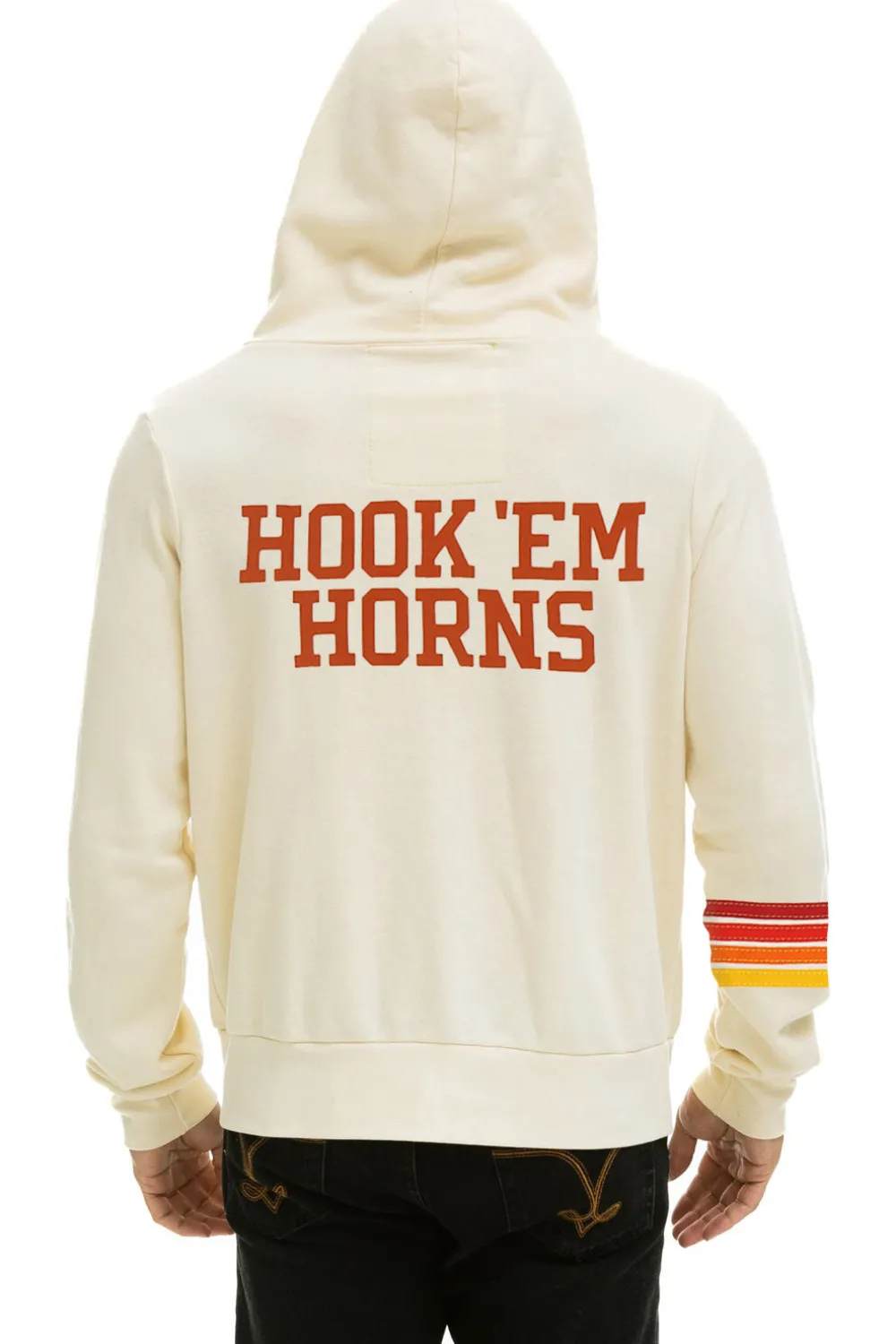 Hoodies | Collab Merchandise | Aviator Nation UNIVERSITY OF TEXAS HOOKEM ZIP HOODIE - VINTAGE WHITE VINTAGEWHITE