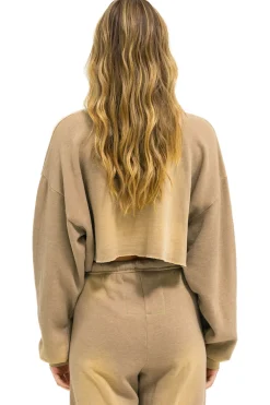 Sweatshirts | Aviator Nation VENICE SURFER CROPPED CREW SWEATSHIRT RELAXED - FADED TAN FADEDTAN