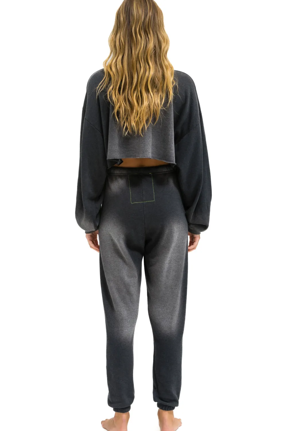 Sweatshirts | Aviator Nation VENICE SURFER CROPPED CREW SWEATSHIRT RELAXED - FADED SMOKE FADEDSMOKE