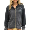 Hoodies | Hoodies | Aviator Nation VENICE SURFER ZIP HOODIE - FADED SMOKE FADEDSMOKE