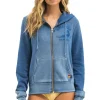 Hoodies | Hoodies | Aviator Nation VENICE SURFER ZIP HOODIE - FADED WATER FADEDWATER