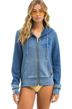 Hoodies | Hoodies | Aviator Nation VENICE SURFER ZIP HOODIE - FADED WATER FADEDWATER