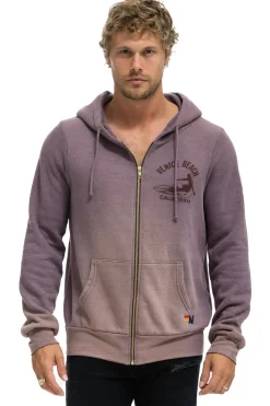 Hoodies | Hoodies | Aviator Nation VENICE SURFER ZIP HOODIE - FADED MOCHA FADEDMOCHA
