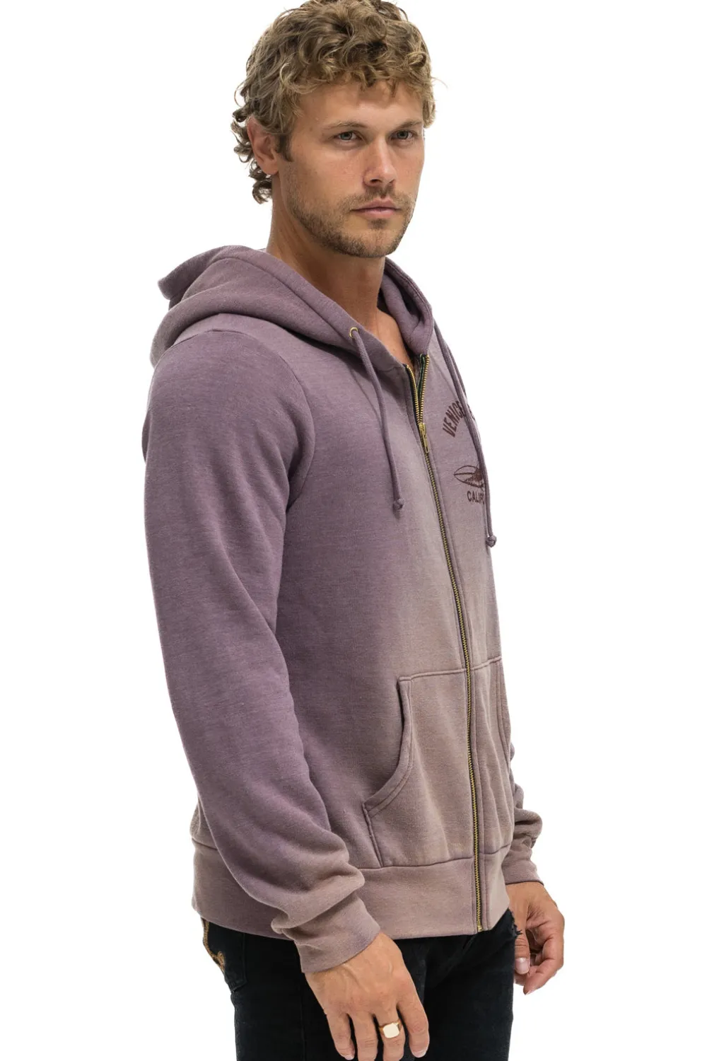 Hoodies | Hoodies | Aviator Nation VENICE SURFER ZIP HOODIE - FADED MOCHA FADEDMOCHA