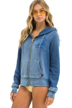 Hoodies | Hoodies | Aviator Nation VENICE SURFER ZIP HOODIE - FADED WATER FADEDWATER