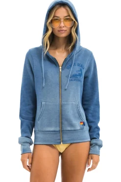 Hoodies | Hoodies | Aviator Nation VENICE SURFER ZIP HOODIE - FADED WATER FADEDWATER