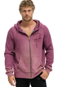 Hoodies | Hoodies | Aviator Nation VENICE SURFER ZIP HOODIE - FADED BERRY FADEDBERRY