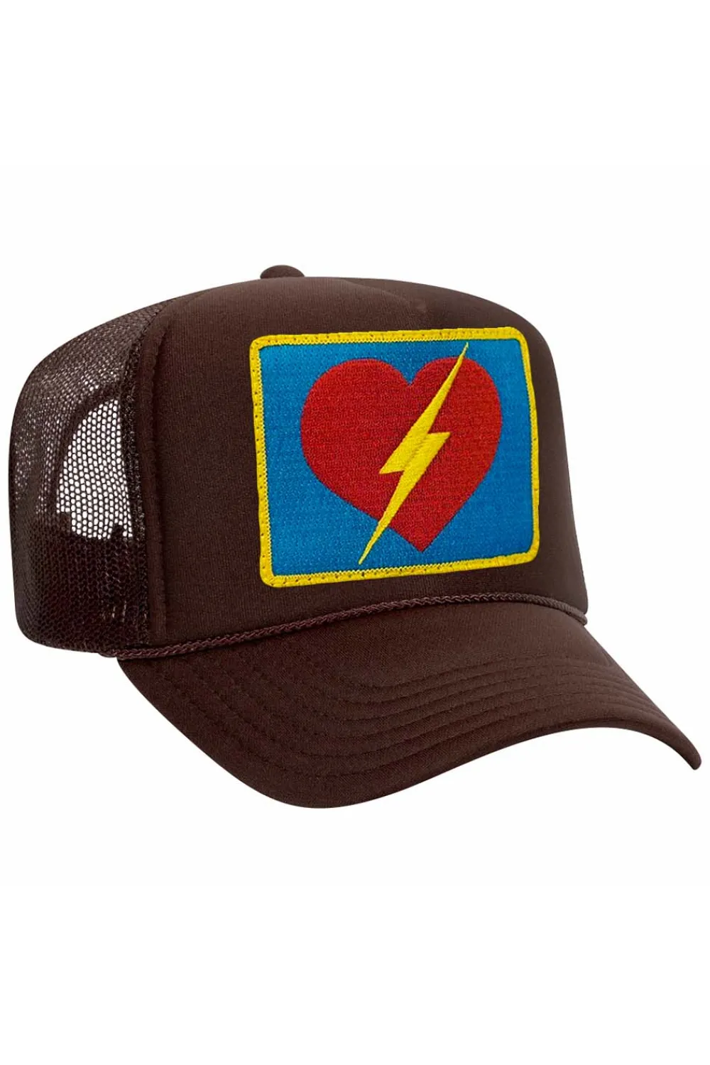 Trucker Hats | Trucker Hats | Aviator Nation VINTAGE BOLT HEART TRUCKER HAT theperfectpairing!Allofourproductsgothroughanintensebreaking-downprocessthatgivesthemavintagefeelyou'lllovebecauseit'sbrokeninfromdayoneofwearingit.Allofourhatsareadjustable!