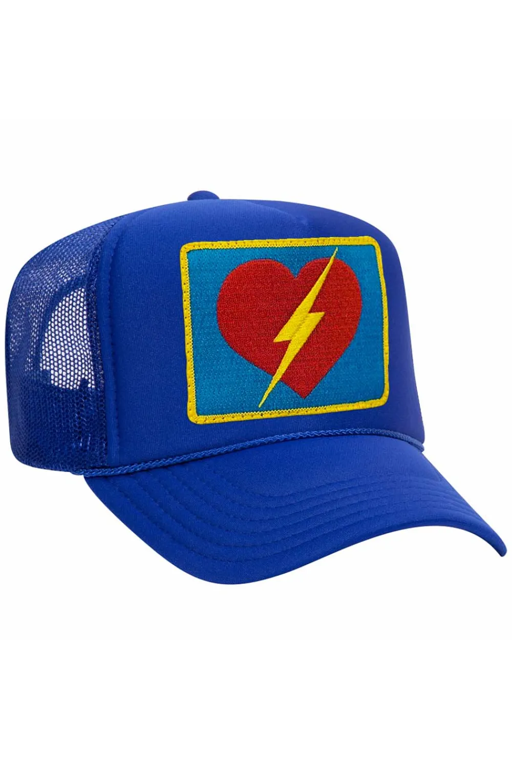 Trucker Hats | Trucker Hats | Aviator Nation VINTAGE BOLT HEART TRUCKER HAT theperfectpairing!Allofourproductsgothroughanintensebreaking-downprocessthatgivesthemavintagefeelyou'lllovebecauseit'sbrokeninfromdayoneofwearingit.Allofourhatsareadjustable!