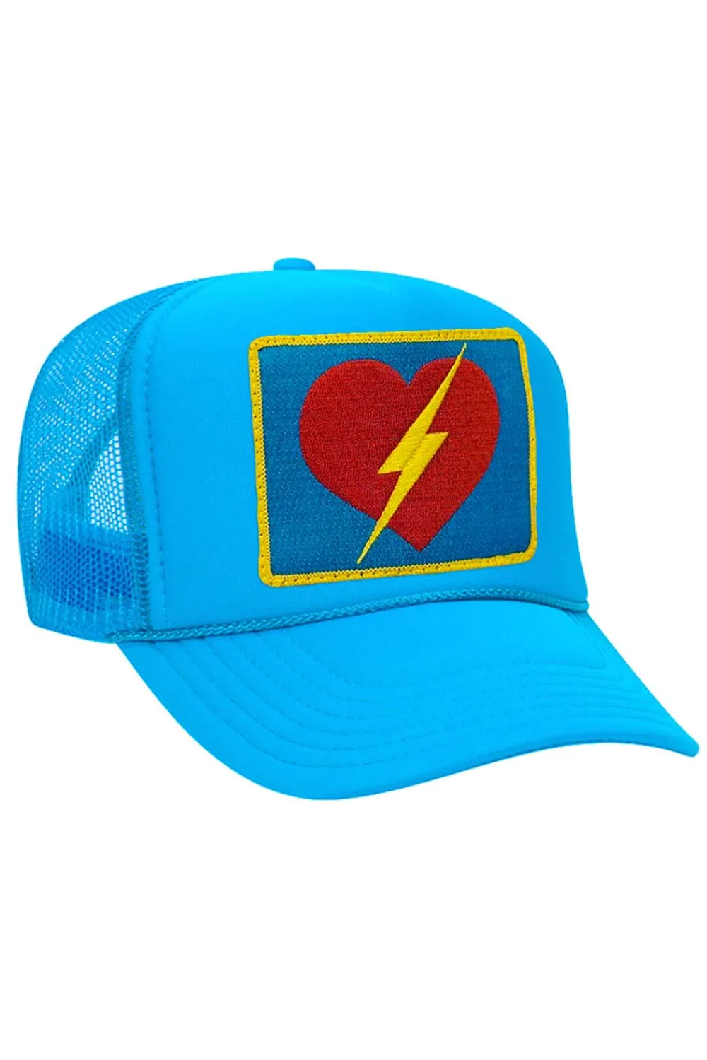 Trucker Hats | Trucker Hats | Aviator Nation VINTAGE BOLT HEART TRUCKER HAT theperfectpairing!Allofourproductsgothroughanintensebreaking-downprocessthatgivesthemavintagefeelyou'lllovebecauseit'sbrokeninfromdayoneofwearingit.Allofourhatsareadjustable!