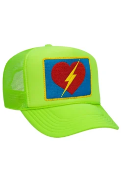 Trucker Hats | Trucker Hats | Aviator Nation VINTAGE BOLT HEART TRUCKER HAT theperfectpairing!Allofourproductsgothroughanintensebreaking-downprocessthatgivesthemavintagefeelyou'lllovebecauseit'sbrokeninfromdayoneofwearingit.Allofourhatsareadjustable!
