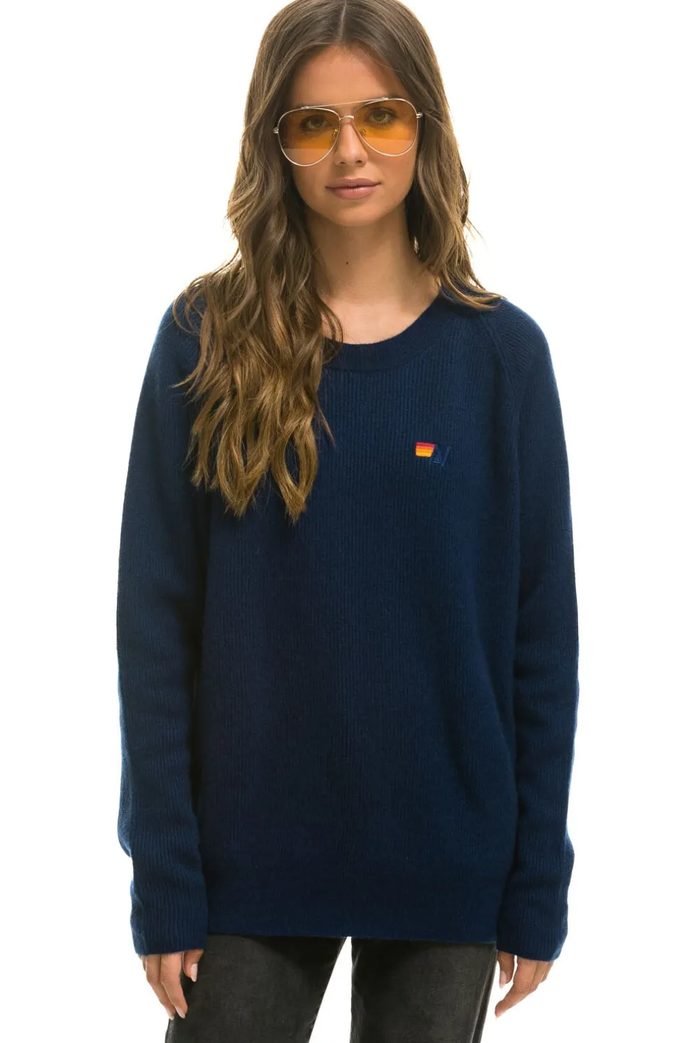 Sweatshirts | Aviator Nation VINTAGE CABIN 2 UNISEX CASHMERE SWEATER - MIDNIGHT