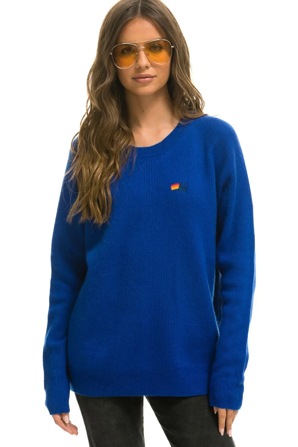 Sweatshirts | Aviator Nation VINTAGE CABIN 2 UNISEX CASHMERE SWEATER - LAPIS
