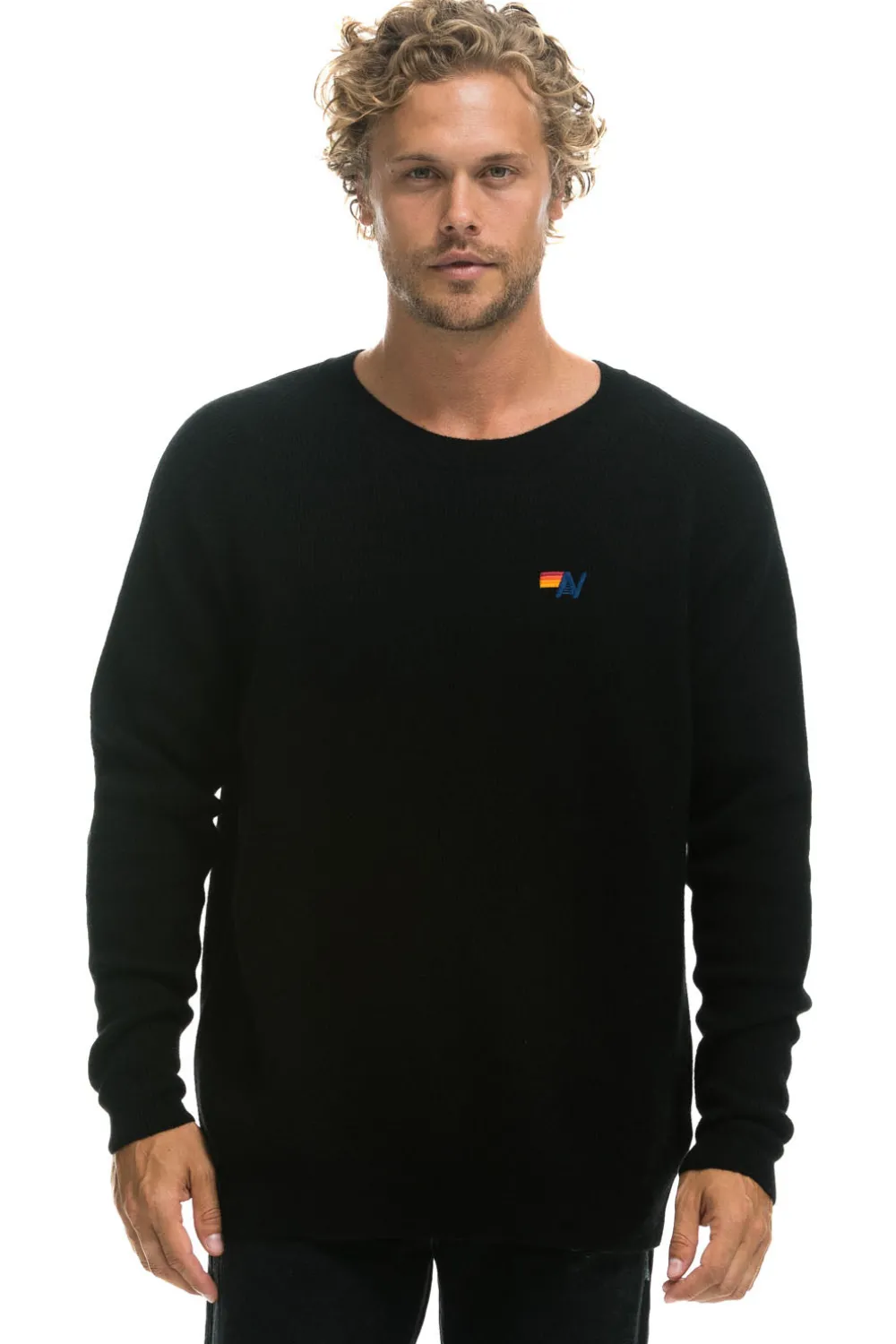 Sweatshirts | Aviator Nation VINTAGE CABIN 2 UNISEX CASHMERE SWEATER - BLACK