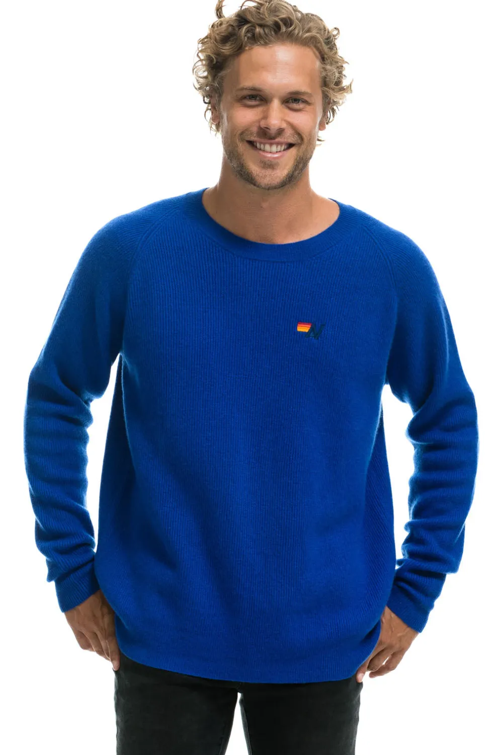 Sweatshirts | Aviator Nation VINTAGE CABIN 2 UNISEX CASHMERE SWEATER - LAPIS