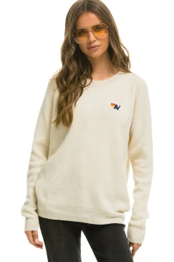 Sweatshirts | Aviator Nation VINTAGE CABIN 2 UNISEX CASHMERE SWEATER - VINTAGE WHITE VINTAGEWHITE