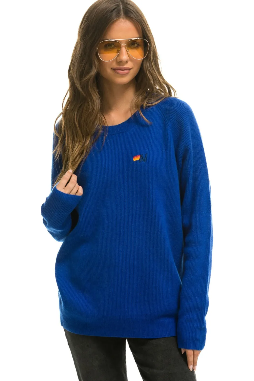 Sweatshirts | Aviator Nation VINTAGE CABIN 2 UNISEX CASHMERE SWEATER - LAPIS