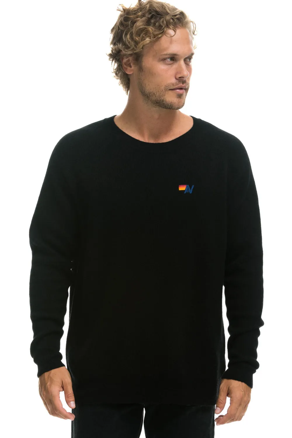 Sweatshirts | Aviator Nation VINTAGE CABIN 2 UNISEX CASHMERE SWEATER - BLACK