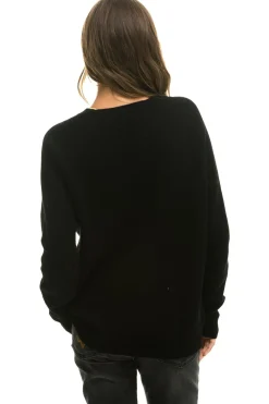 Sweatshirts | Aviator Nation VINTAGE CABIN 2 UNISEX CASHMERE SWEATER - BLACK