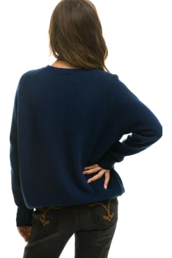 Sweatshirts | Aviator Nation VINTAGE CABIN 2 UNISEX CASHMERE SWEATER - MIDNIGHT