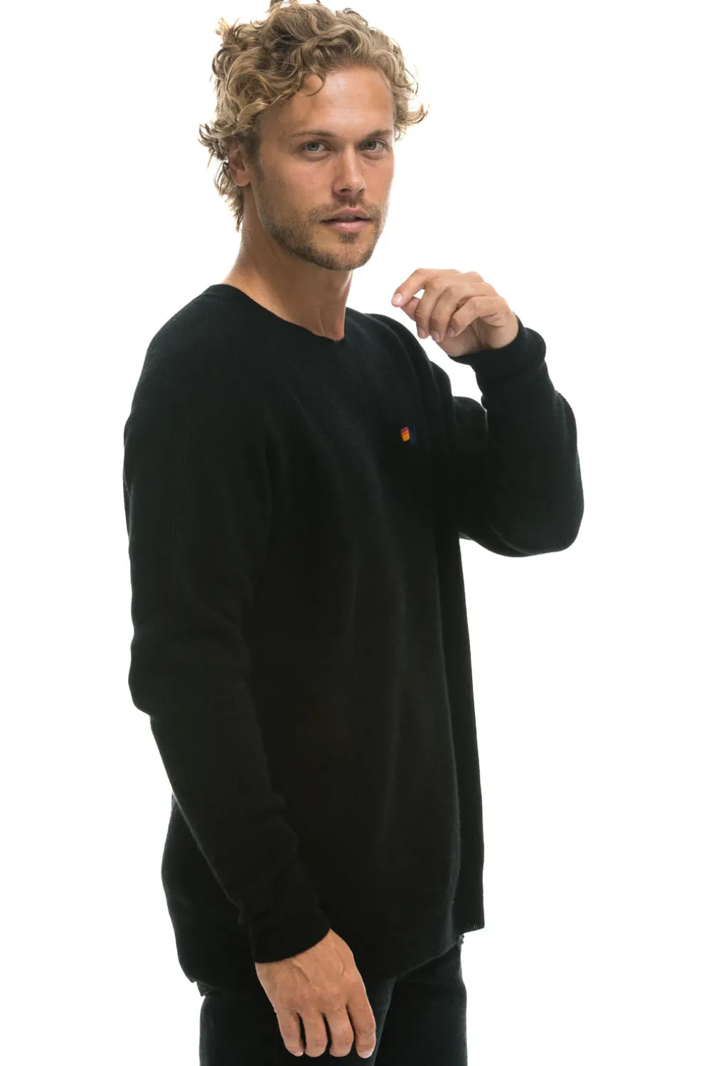 Sweatshirts | Aviator Nation VINTAGE CABIN 2 UNISEX CASHMERE SWEATER - BLACK