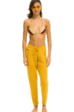 Sweatpants | Aviator Nation VINTAGE CABIN CASHMERE SWEATER PANT- GOLD GOLDWomen'sSweatpantsAviatorNation