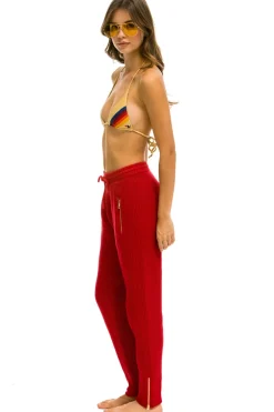 Sweatpants | Aviator Nation VINTAGE CABIN CASHMERE SWEATER PANT- CHERRY CHERRYWomen'sSweatpantsAviatorNation