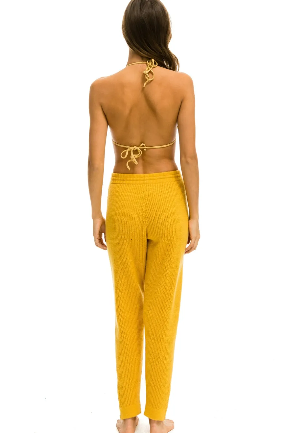 Sweatpants | Aviator Nation VINTAGE CABIN CASHMERE SWEATER PANT- GOLD GOLDWomen'sSweatpantsAviatorNation