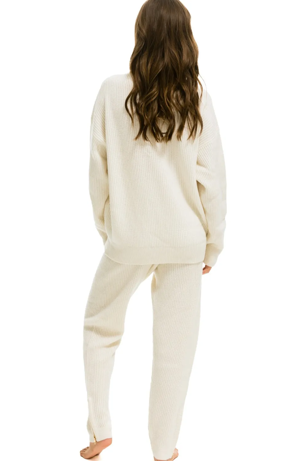 Sweatpants | Aviator Nation VINTAGE CABIN CASHMERE SWEATER PANT- VINTAGE WHITE VINTAGEWHITEWomen'sSweatpantsAviatorNation