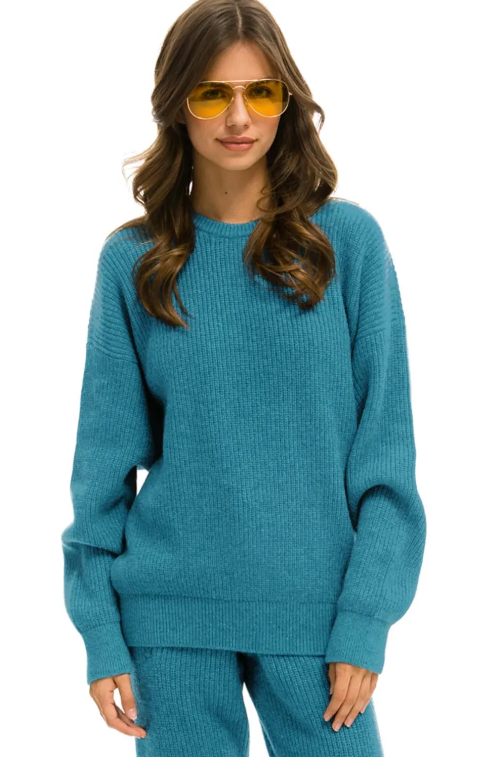 Sweatshirts | Aviator Nation VINTAGE CABIN UNISEX CASHMERE SWEATER - COBALT