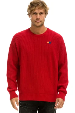 Sweatshirts | Aviator Nation VINTAGE CABIN UNISEX CASHMERE SWEATER - CHERRY