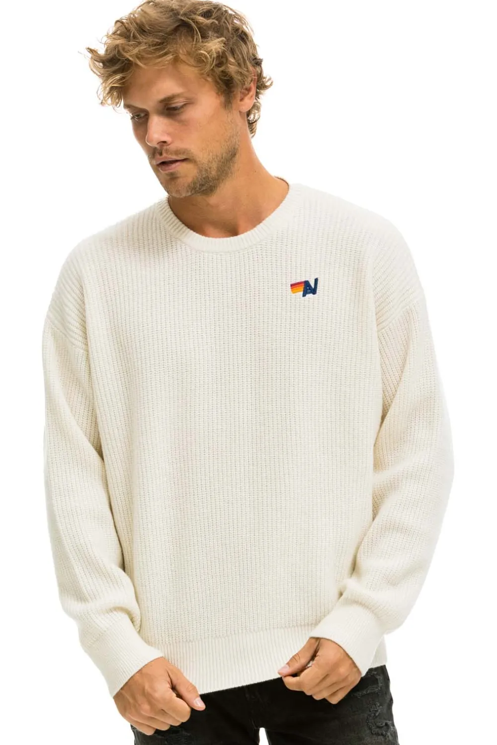 Sweatshirts | Aviator Nation VINTAGE CABIN UNISEX CASHMERE SWEATER - VINTAGE WHITE VINTAGEWHITE