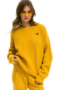 Sweatshirts | Aviator Nation VINTAGE CABIN UNISEX CASHMERE SWEATER - GOLD