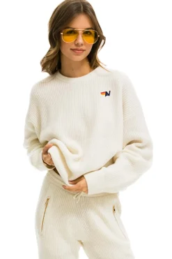 Sweatshirts | Aviator Nation VINTAGE CABIN UNISEX CASHMERE SWEATER - VINTAGE WHITE VINTAGEWHITE
