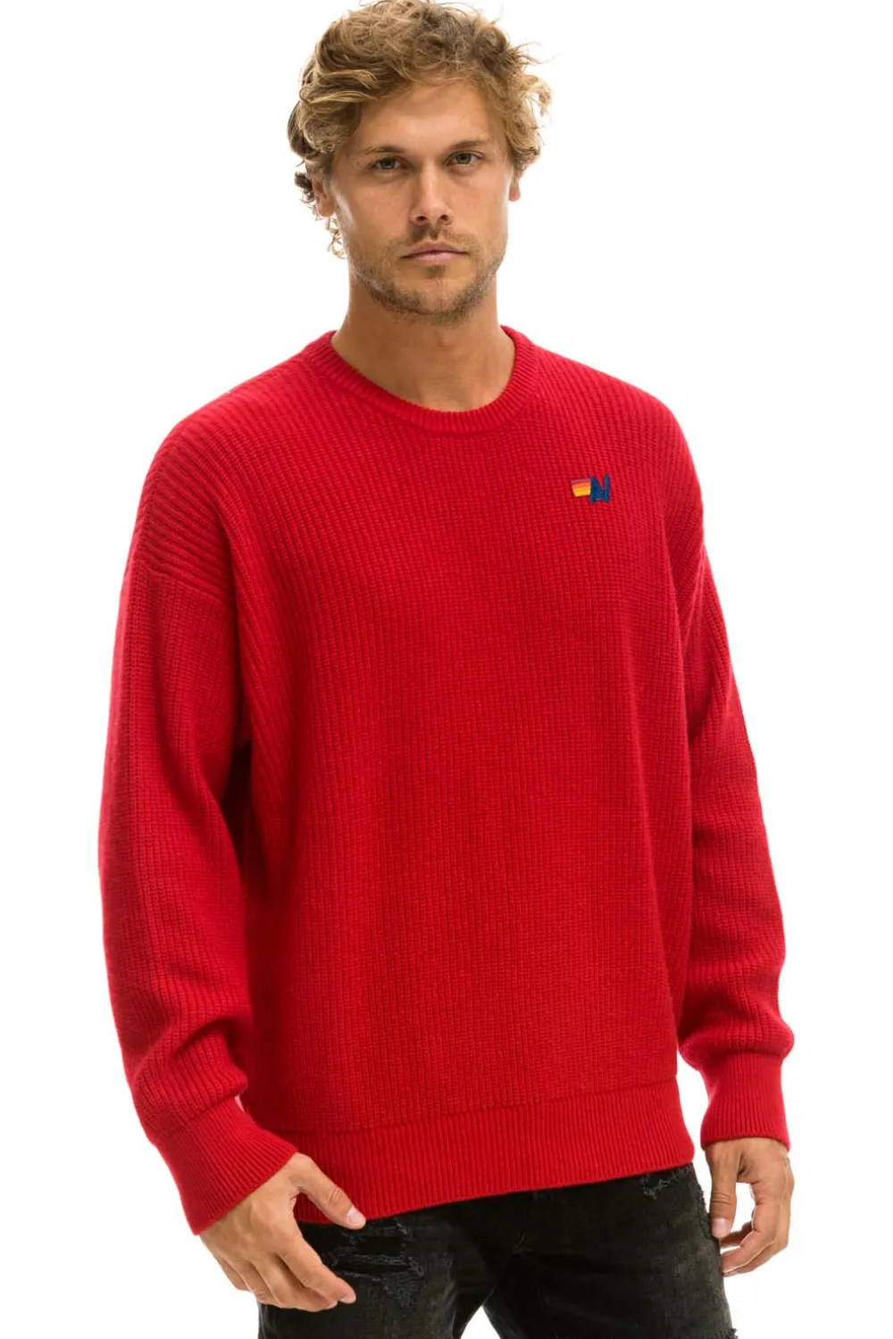 Sweatshirts | Aviator Nation VINTAGE CABIN UNISEX CASHMERE SWEATER - CHERRY