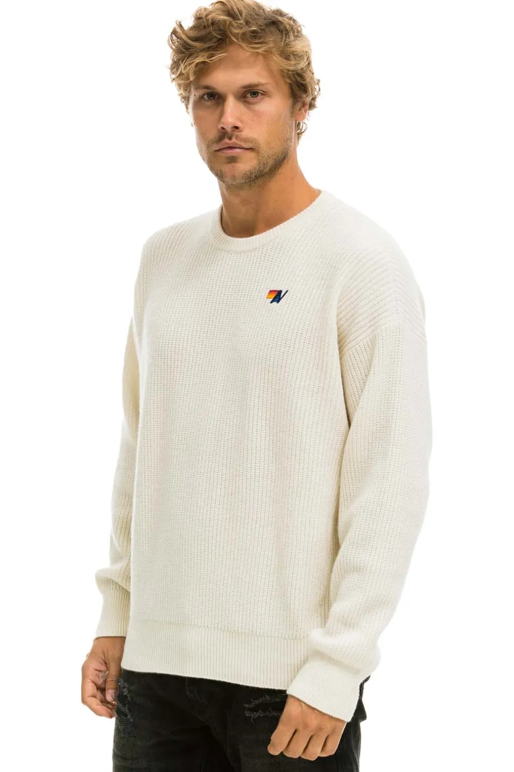 Sweatshirts | Aviator Nation VINTAGE CABIN UNISEX CASHMERE SWEATER - VINTAGE WHITE VINTAGEWHITE