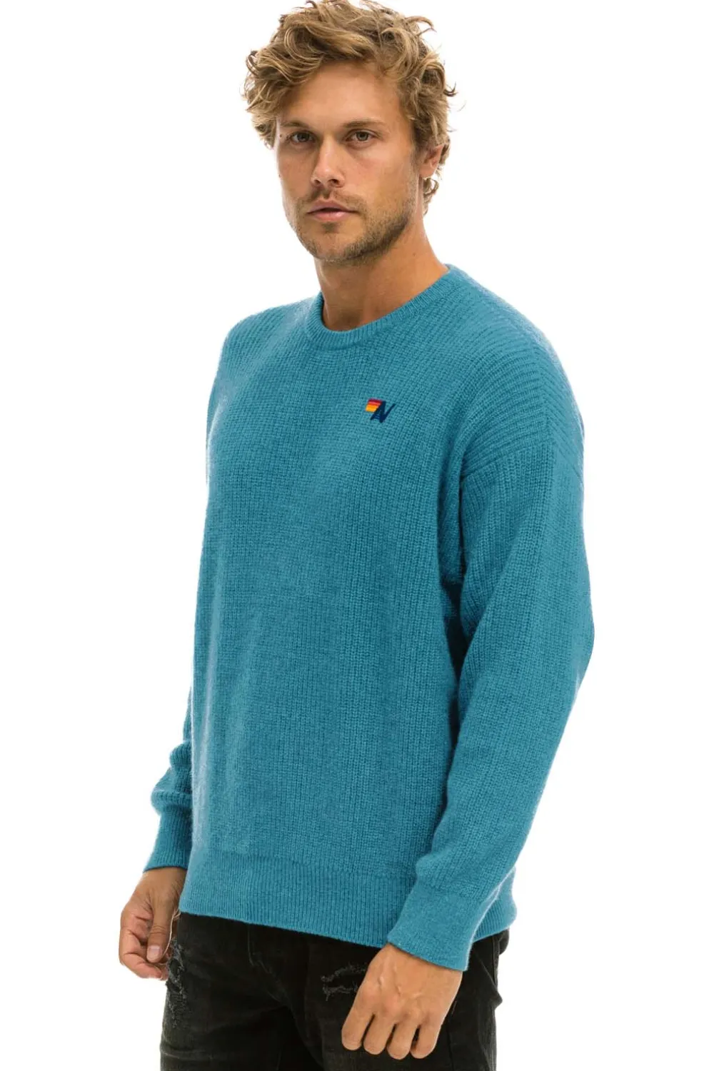 Sweatshirts | Aviator Nation VINTAGE CABIN UNISEX CASHMERE SWEATER - COBALT