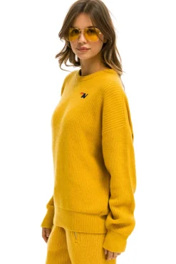 Sweatshirts | Aviator Nation VINTAGE CABIN UNISEX CASHMERE SWEATER - GOLD